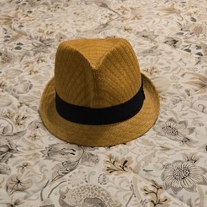 Van Heusen Straw Hat with Black Band - Tan